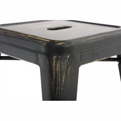 4er Set Hocker Armin - schwarz-gold - InfinityMarket