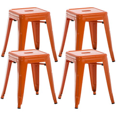 4er Set Hocker Armin - orange - InfinityMarket