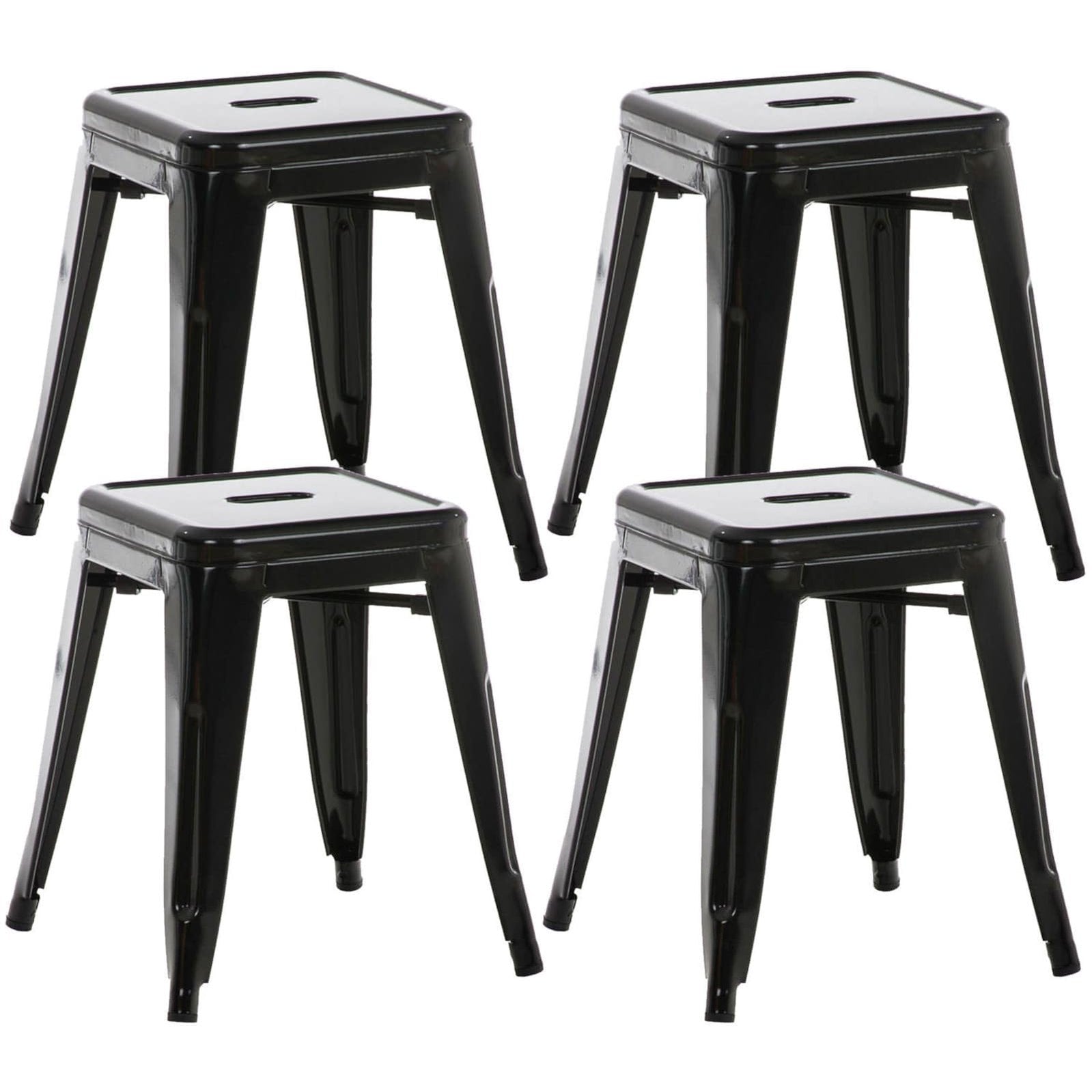 4er Set Hocker Armin - schwarz - InfinityMarket