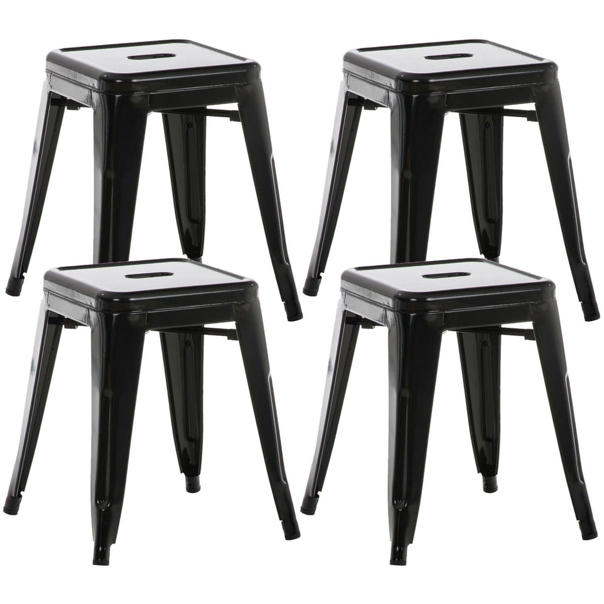 4er Set Hocker Armin - schwarz - InfinityMarket
