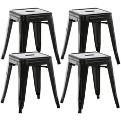 4er Set Hocker Armin - schwarz - InfinityMarket