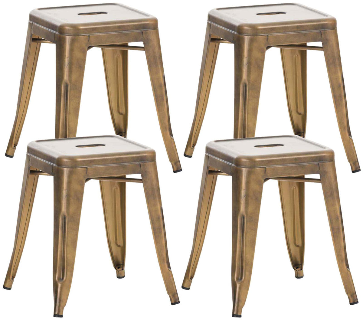 4er Set Hocker Armin - gold