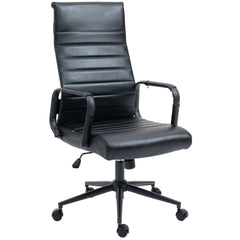 Bürostuhl Kolumbus Echtleder - schwarz/schwarz