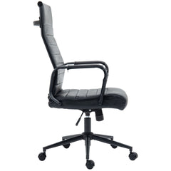 Bürostuhl Kolumbus Echtleder - schwarz/schwarz