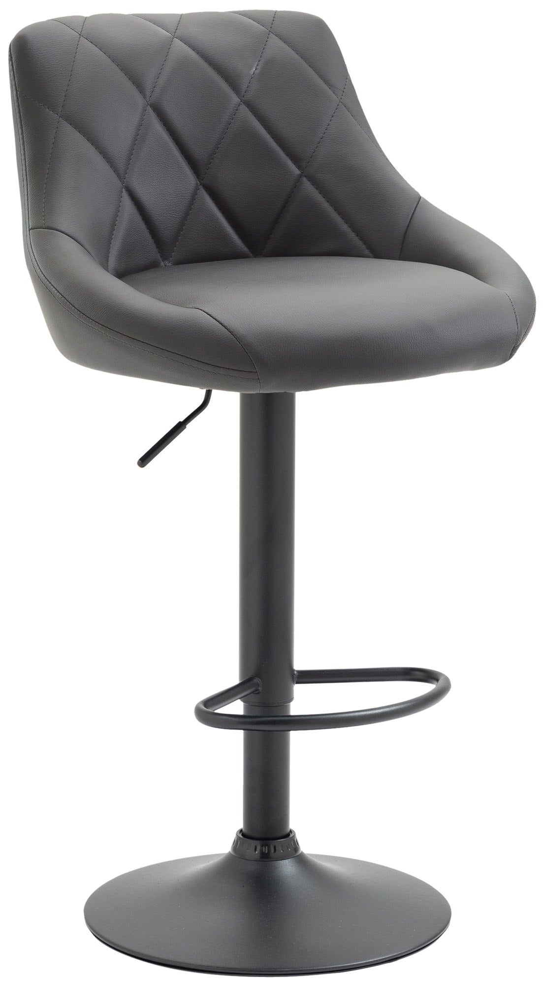 Barhocker Lazio Kunstleder schwarz - grau