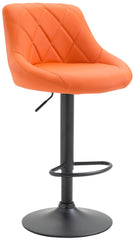 Barhocker Lazio Kunstleder schwarz - orange