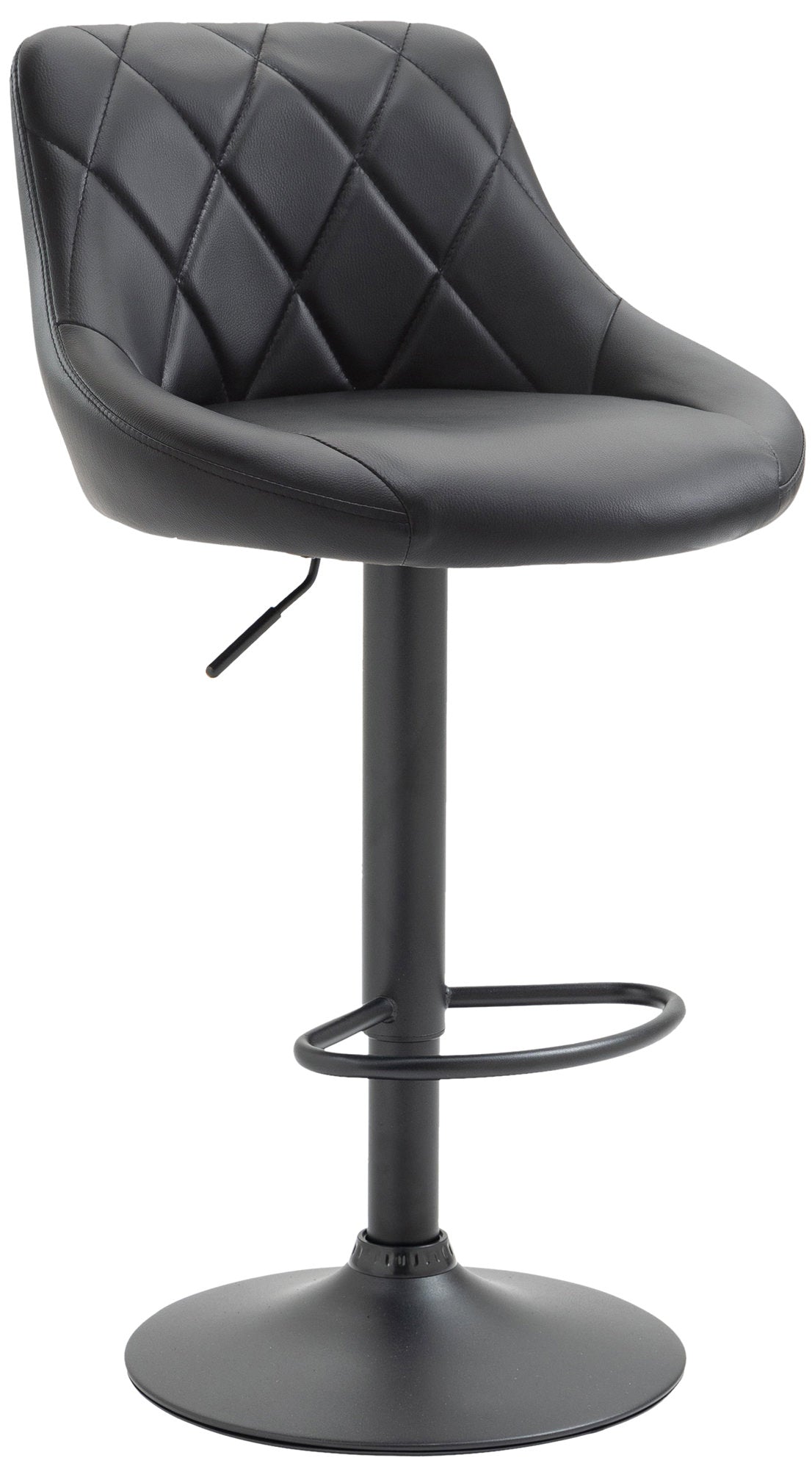 Barhocker Lazio Kunstleder schwarz - schwarz