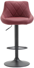 Barhocker Lazio Kunstleder schwarz - bordeauxrot