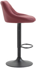 Barhocker Lazio Kunstleder schwarz - bordeauxrot