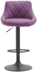 Barhocker Lazio Kunstleder schwarz - lila