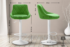 Barhocker Lazio Kunstleder wei� - gr�n