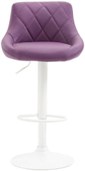 Barhocker Lazio Kunstleder wei� - lila