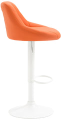 Barhocker Lazio Kunstleder wei� - orange