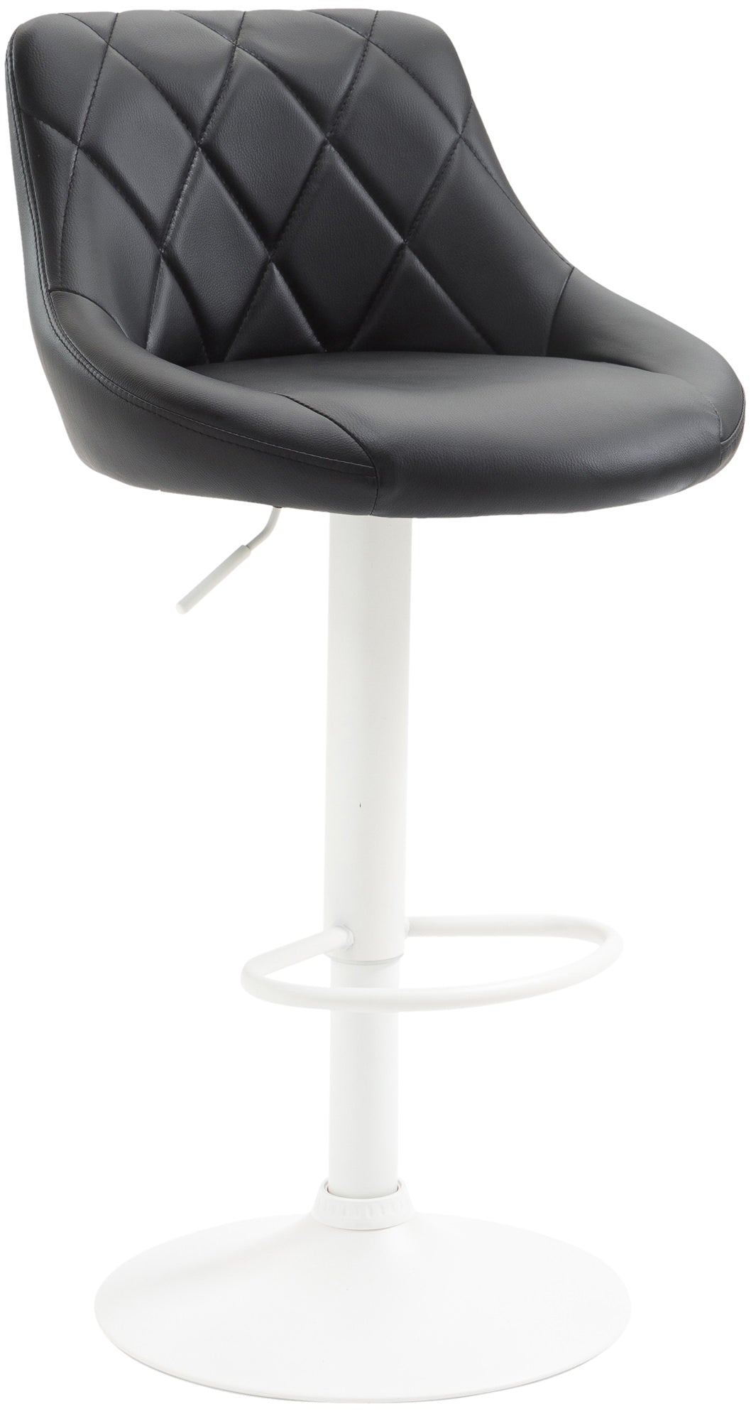 Barhocker Lazio Kunstleder wei� - schwarz