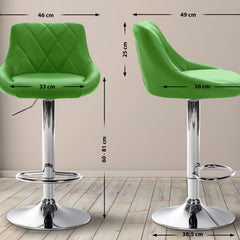 Barhocker Lazio Kunstleder chrom - grün - InfinityMarket