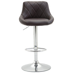 Barhocker Lazio Kunstleder chrom - braun - InfinityMarket