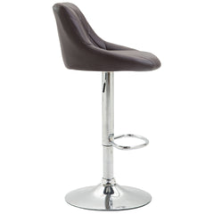 Barhocker Lazio Kunstleder chrom - braun - InfinityMarket