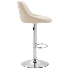 Barhocker Lazio Kunstleder chrom - creme - InfinityMarket