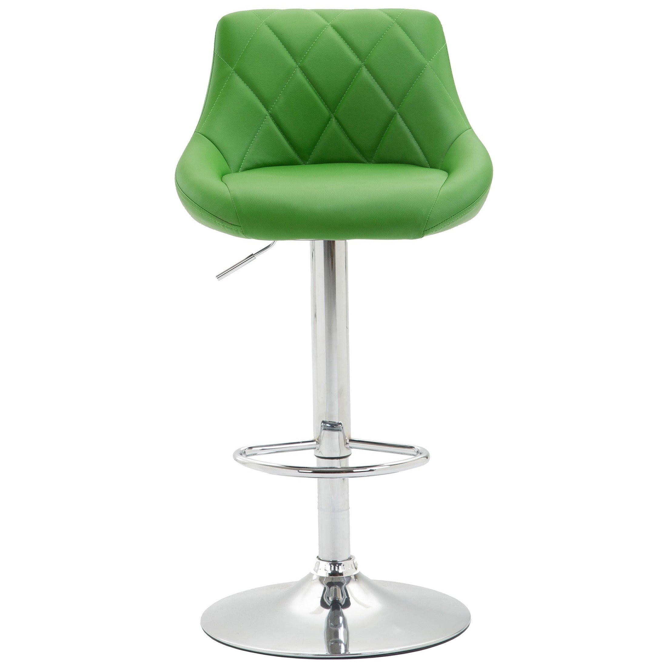Barhocker Lazio Kunstleder chrom - grün - InfinityMarket