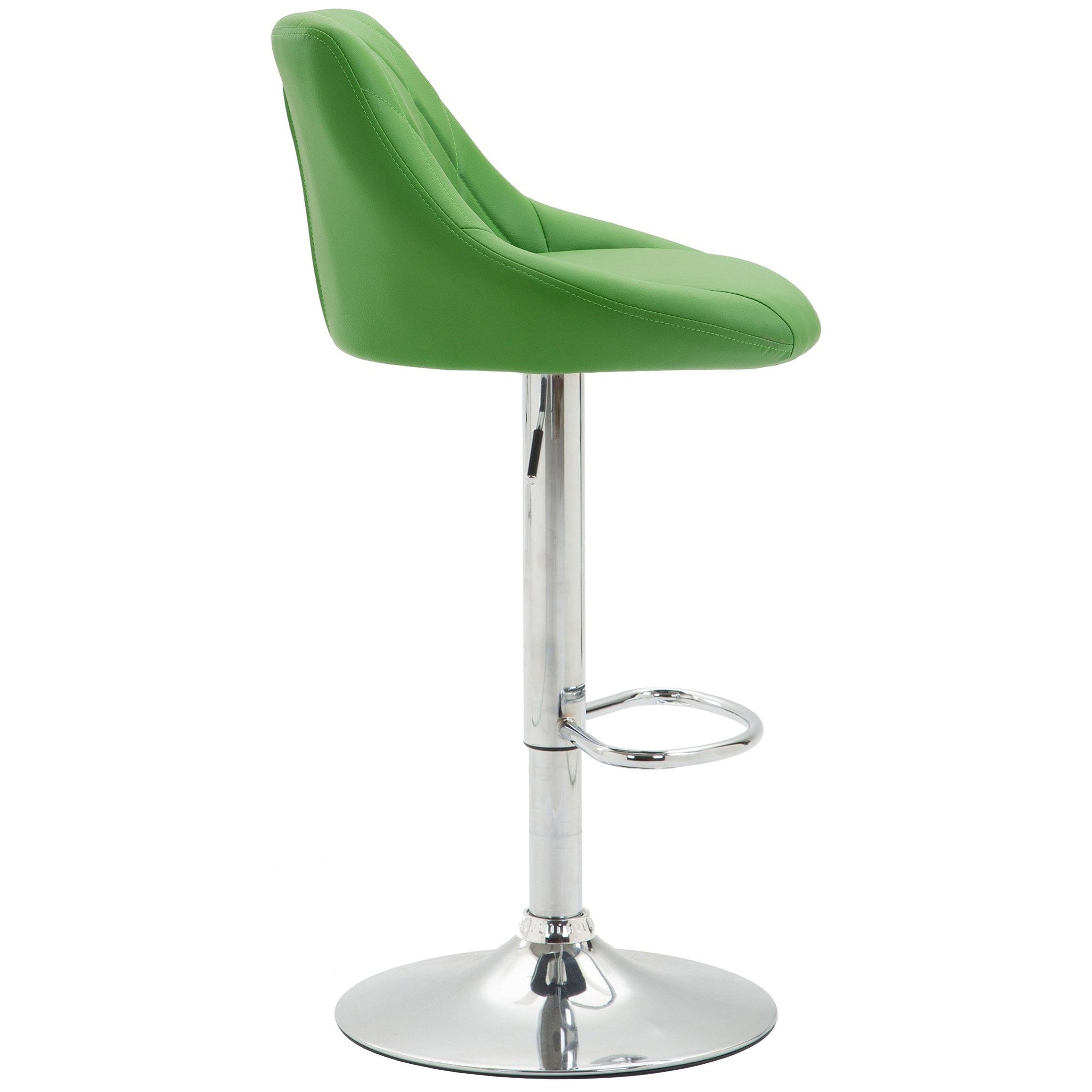 Barhocker Lazio Kunstleder chrom - grün - InfinityMarket