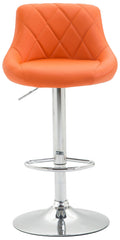 Barhocker Lazio Kunstleder chrom - orange