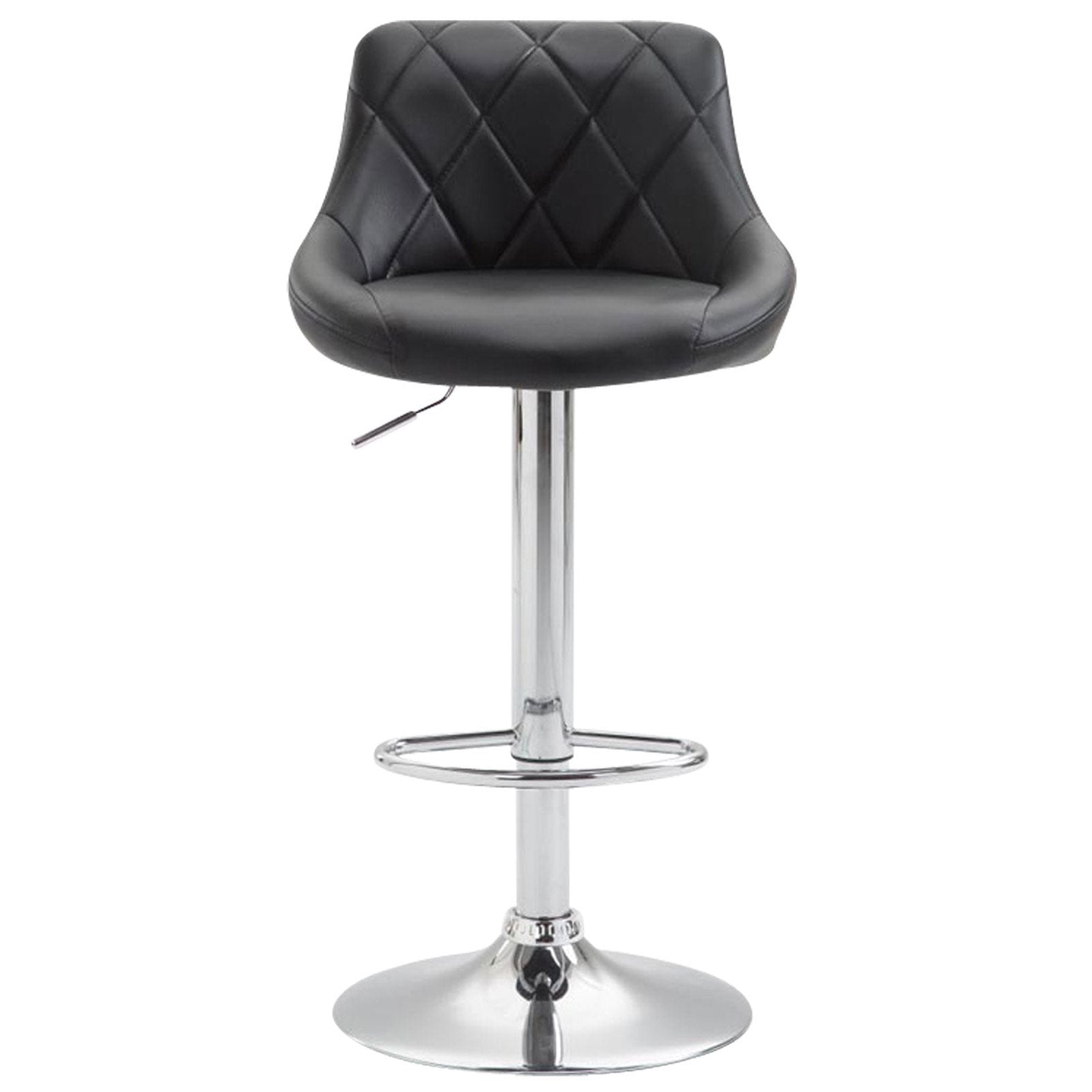 Barhocker Lazio Kunstleder chrom - schwarz - InfinityMarket