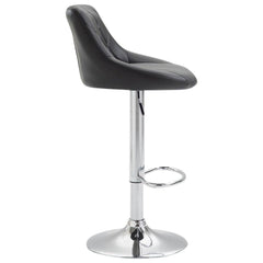 Barhocker Lazio Kunstleder chrom - schwarz - InfinityMarket