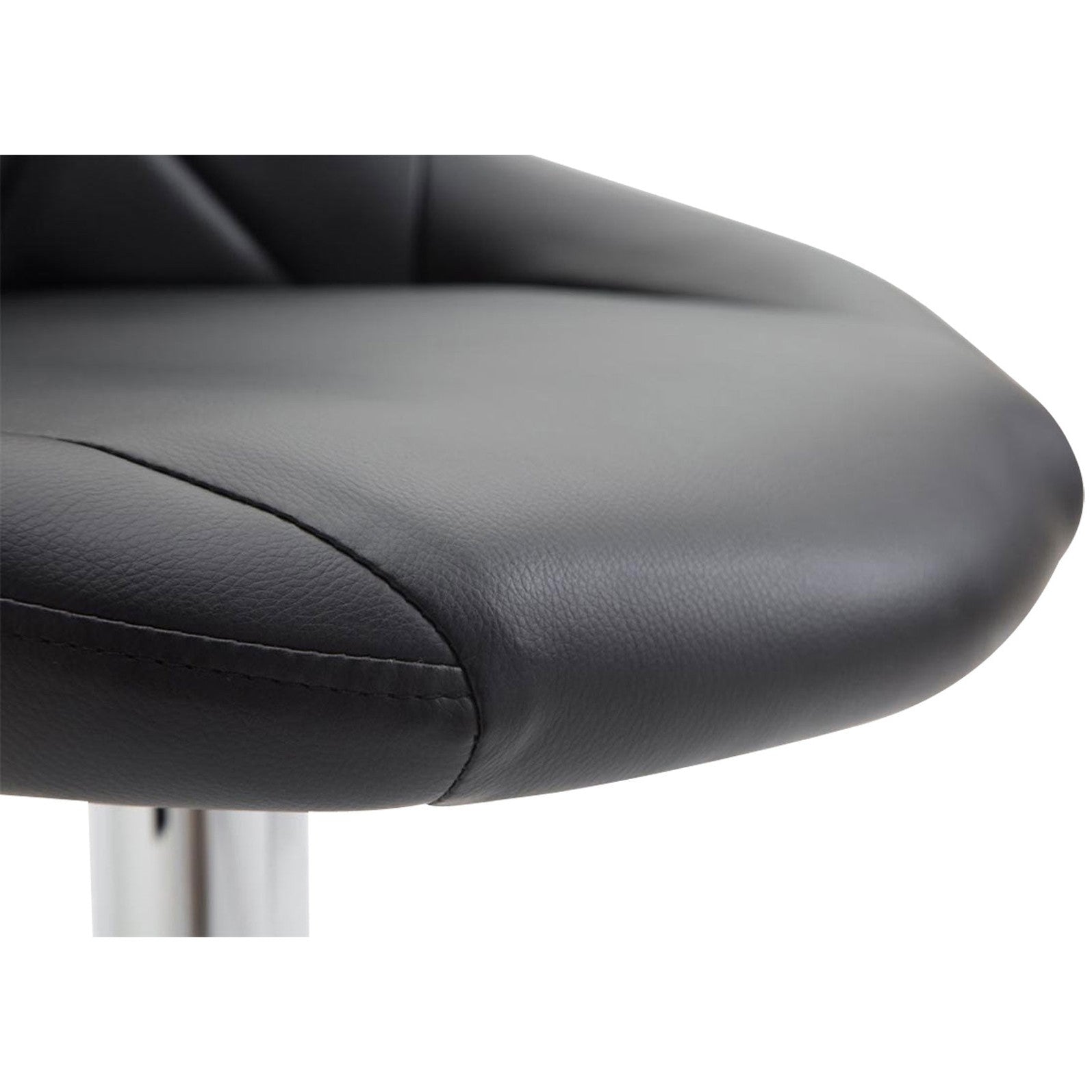 Barhocker Lazio Kunstleder chrom - schwarz - InfinityMarket