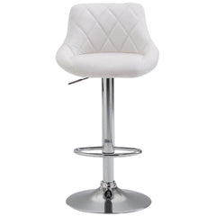 Barhocker Lazio Kunstleder chrom - weiß - InfinityMarket