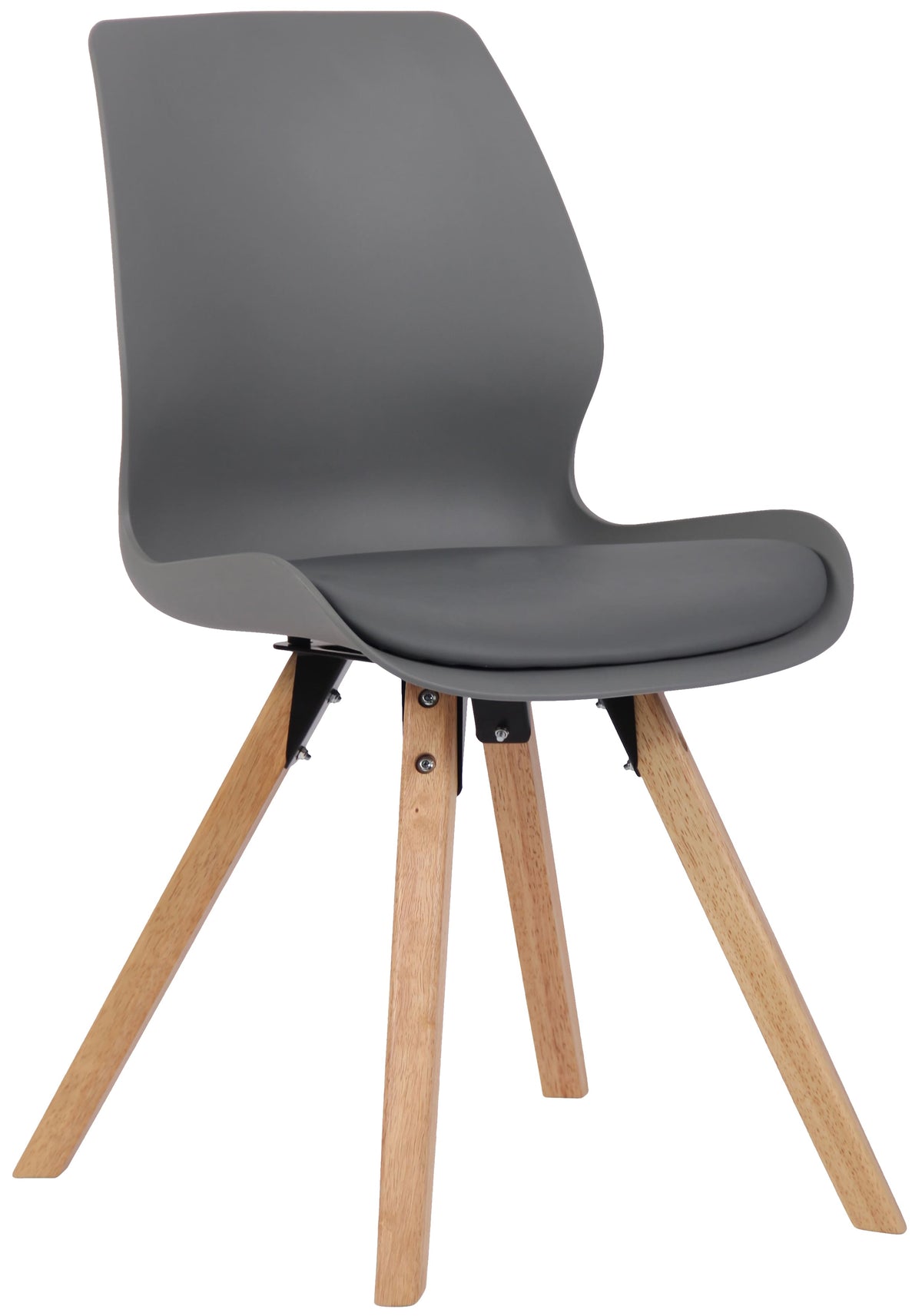 Stuhl Luna Kunststoff - grau