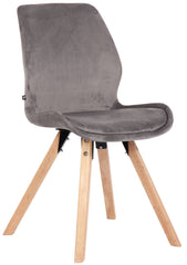 Stuhl Luna Samt - grau