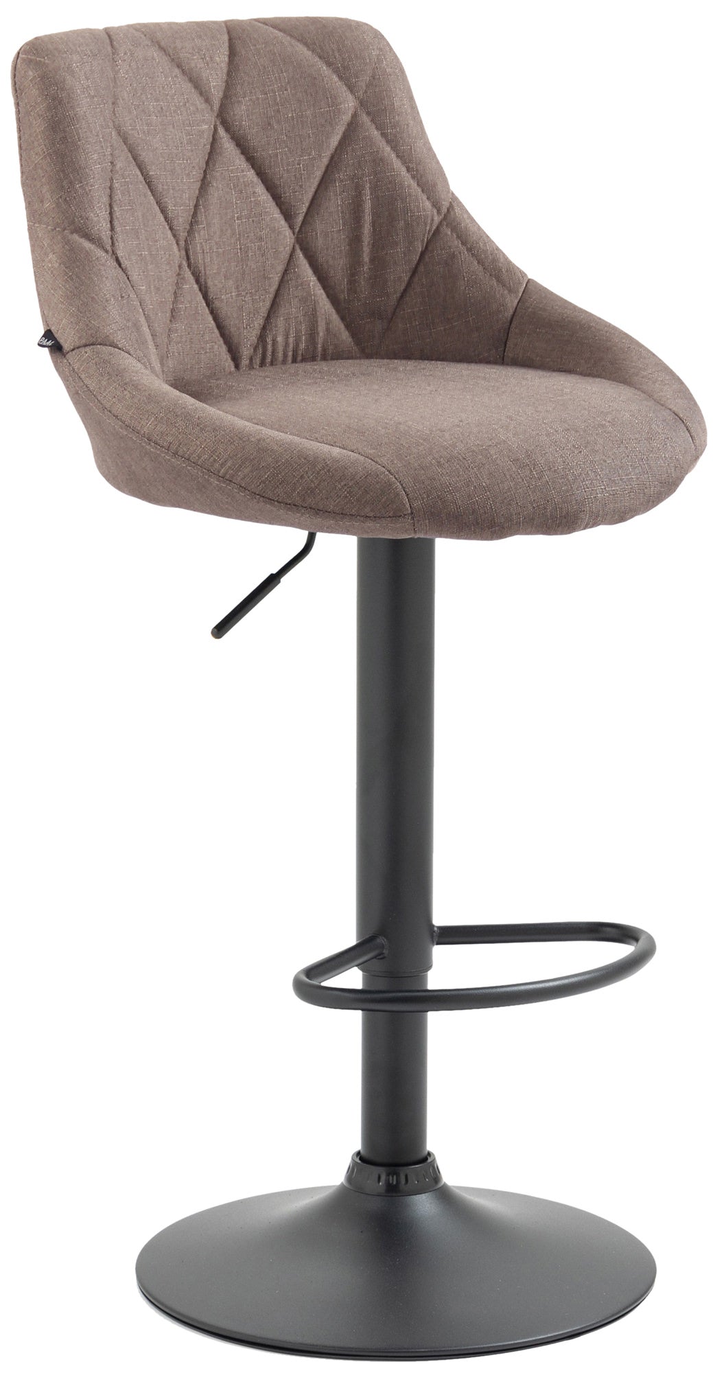 Barhocker Lazio Stoff schwarz - taupe