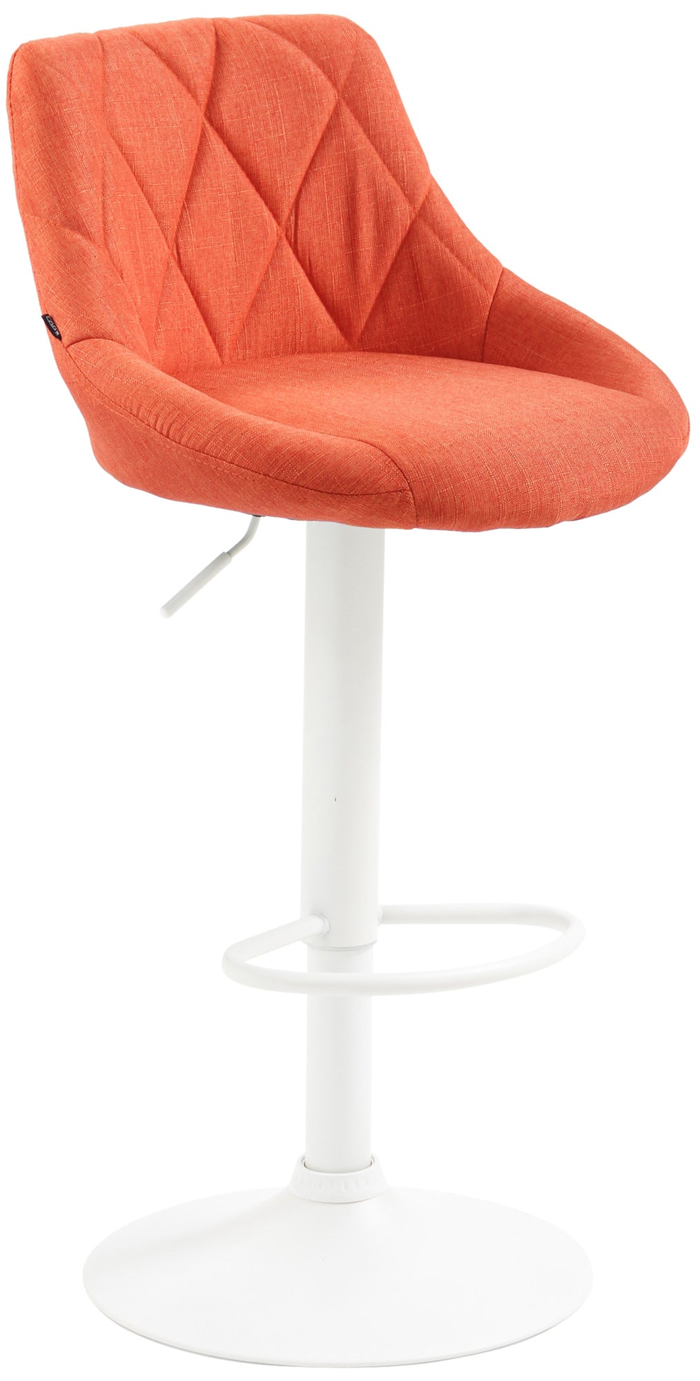 Barhocker Lazio Stoff wei� - orange