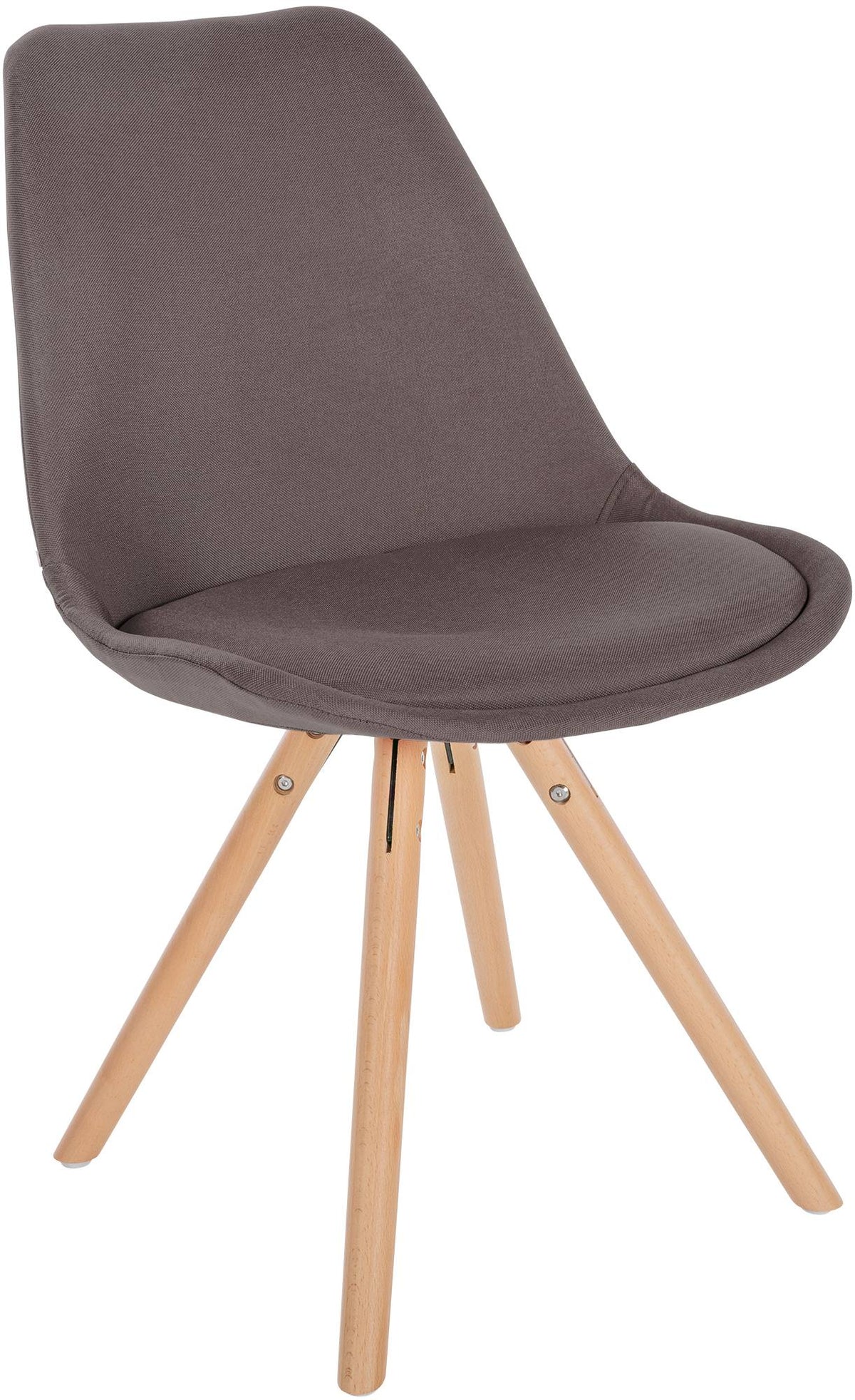 Stuhl Sofia Stoff Rund - taupe
