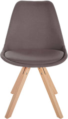 Stuhl Sofia Stoff Square - taupe