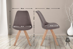 Stuhl Sofia Stoff Square - taupe