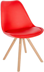 Stuhl Sofia Kunstleder Rund - rot