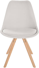 Stuhl Sofia Stoff Rund - creme