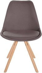 Stuhl Sofia Stoff Rund - taupe