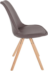 Stuhl Sofia Stoff Rund - taupe