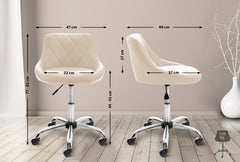 Arbeitshocker Lazio Kunstleder - creme
