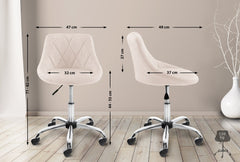 Arbeitshocker Lazio Stoff - creme