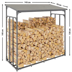 Kaminholzunterstand Ruston Aluminium S - anthrazit