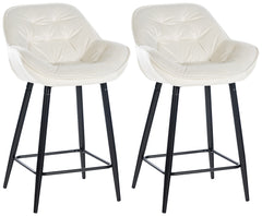2er Set Barhocker Gibson Samt - creme by Dropshipping-Europe – Barhocker