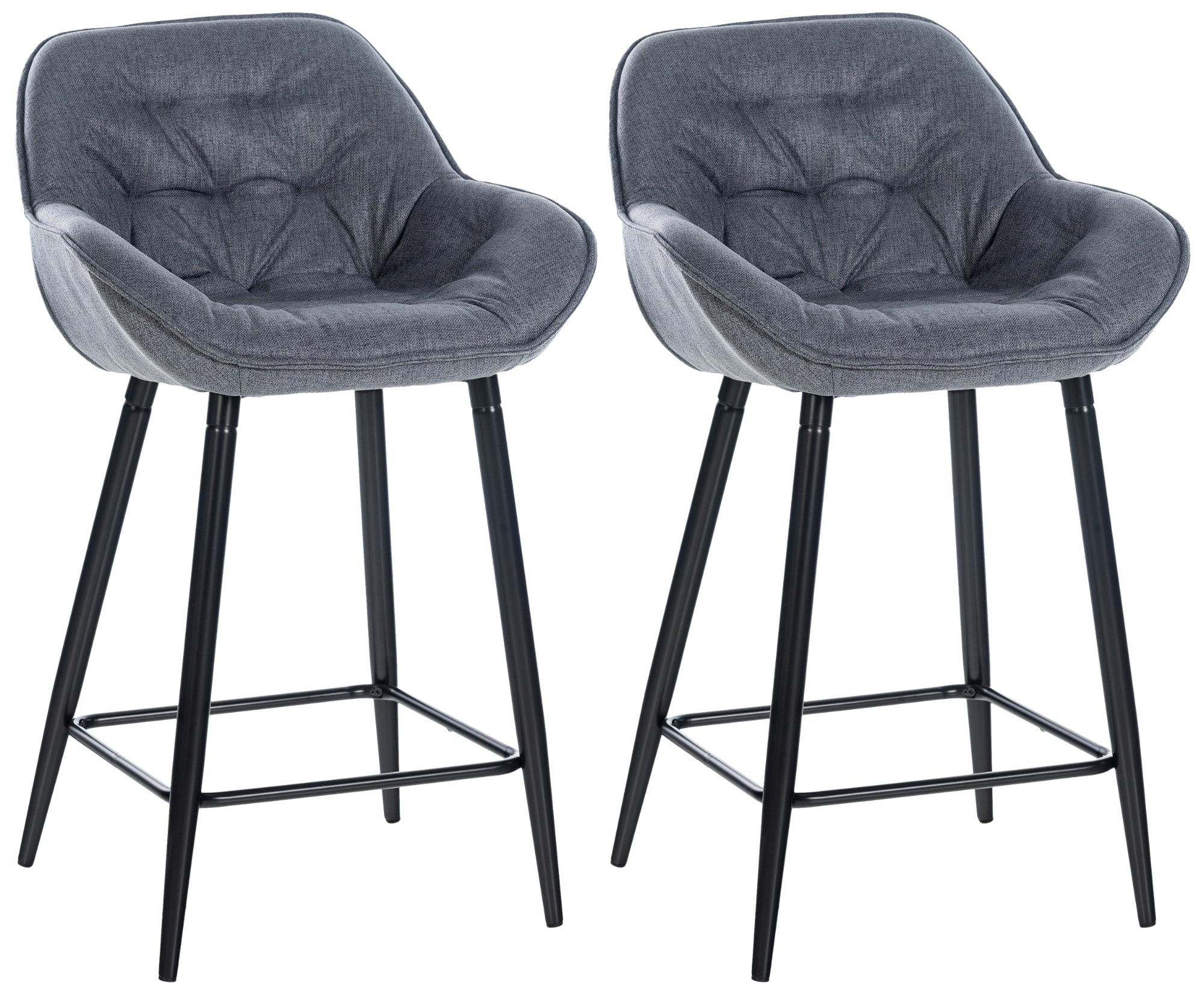 2er Set Barhocker Gibson Stoff - grau by Dropshipping-Europe – Barhocker