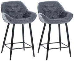 2er Set Barhocker Gibson Stoff - grau by Dropshipping-Europe – Barhocker