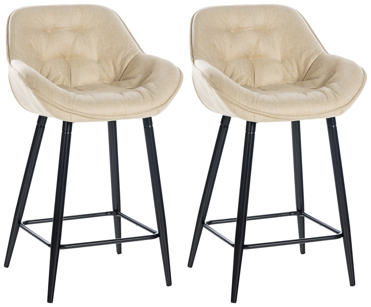 2er Set Barhocker Gibson Stoff - creme by Dropshipping-Europe – Barhocker