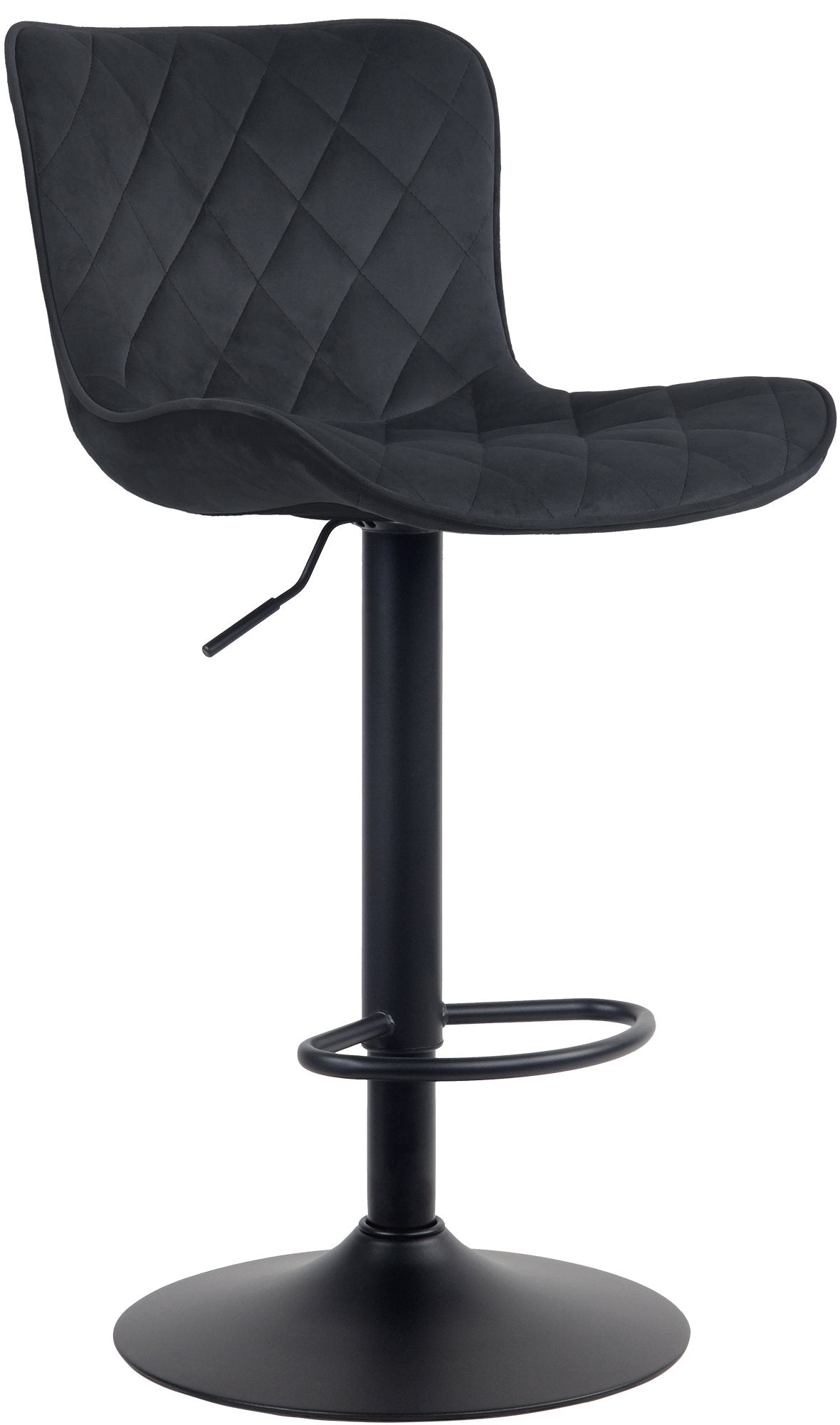 Barhocker Emma Samt - schwarz