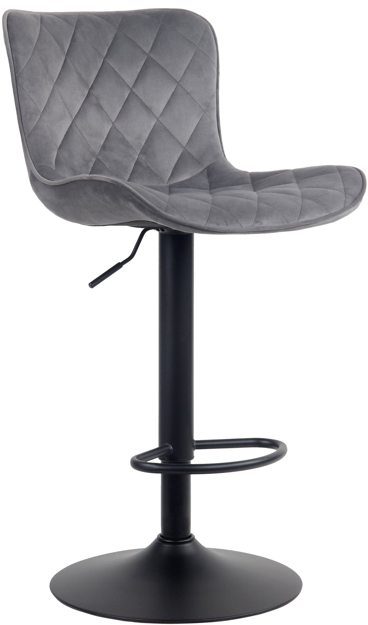 Barhocker Emma Samt - dunkelgrau