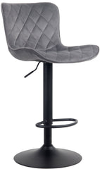 Barhocker Emma Samt - dunkelgrau